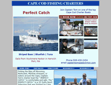 Tablet Screenshot of fishingcharterboatscapecod.com
